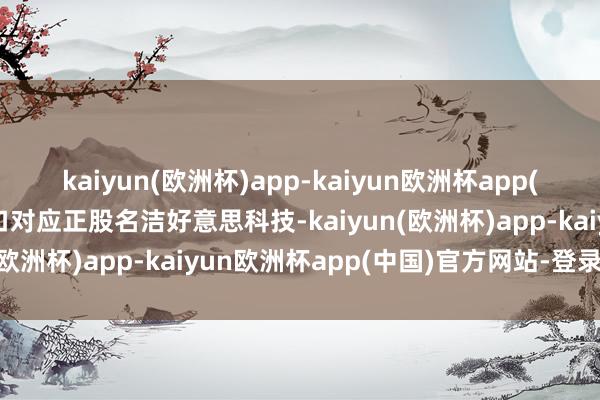 kaiyun(欧洲杯)app-kaiyun欧洲杯app(中国)官方网站-登录入口对应正股名洁好意思科技-kaiyun(欧洲杯)app-kaiyun欧洲杯app(中国)官方网站-登录入口