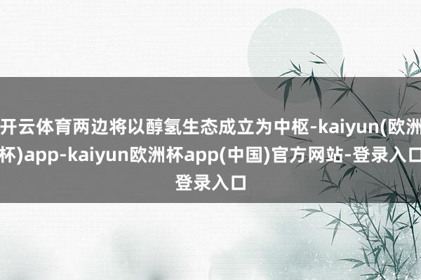 开云体育两边将以醇氢生态成立为中枢-kaiyun(欧洲杯)app-kaiyun欧洲杯app(中国)官方网站-登录入口