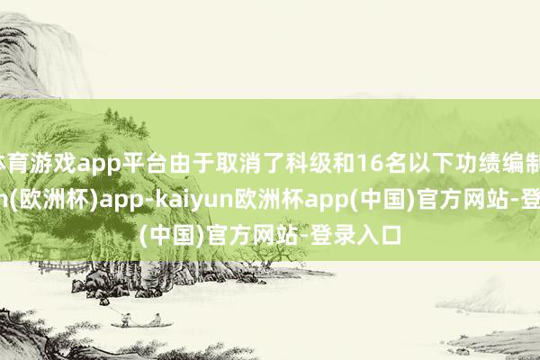 体育游戏app平台由于取消了科级和16名以下功绩编制-kaiyun(欧洲杯)app-kaiyun欧洲杯app(中国)官方网站-登录入口