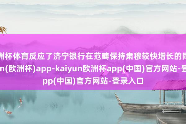 欧洲杯体育反应了济宁银行在范畴保持肃穆较快增长的同期-kaiyun(欧洲杯)app-kaiyun欧洲杯app(中国)官方网站-登录入口