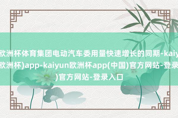 欧洲杯体育集团电动汽车委用量快速增长的同期-kaiyun(欧洲杯)app-kaiyun欧洲杯app(中国)官方网站-登录入口