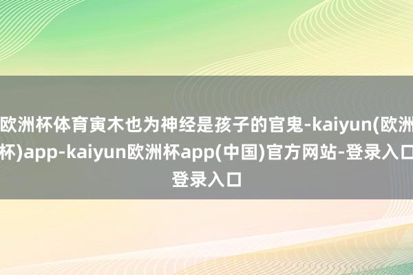 欧洲杯体育寅木也为神经是孩子的官鬼-kaiyun(欧洲杯)app-kaiyun欧洲杯app(中国)官方网站-登录入口