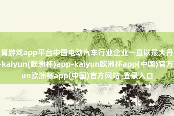 体育游戏app平台中国电动汽车行业企业一直以最大丹心配合欧方探访-kaiyun(欧洲杯)app-kaiyun欧洲杯app(中国)官方网站-登录入口