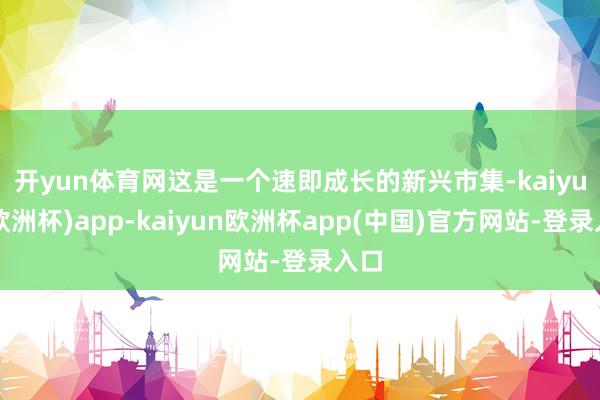 开yun体育网　　这是一个速即成长的新兴市集-kaiyun(欧洲杯)app-kaiyun欧洲杯app(中国)官方网站-登录入口