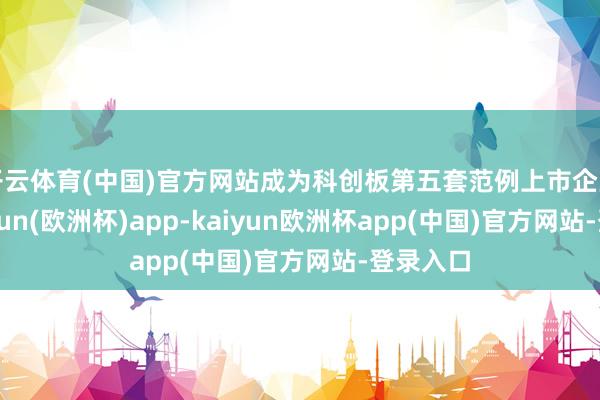 开云体育(中国)官方网站成为科创板第五套范例上市企业中-kaiyun(欧洲杯)app-kaiyun欧洲杯app(中国)官方网站-登录入口