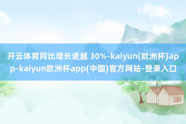 开云体育同比增长逾越 30%-kaiyun(欧洲杯)app-kaiyun欧洲杯app(中国)官方网站-登录入口